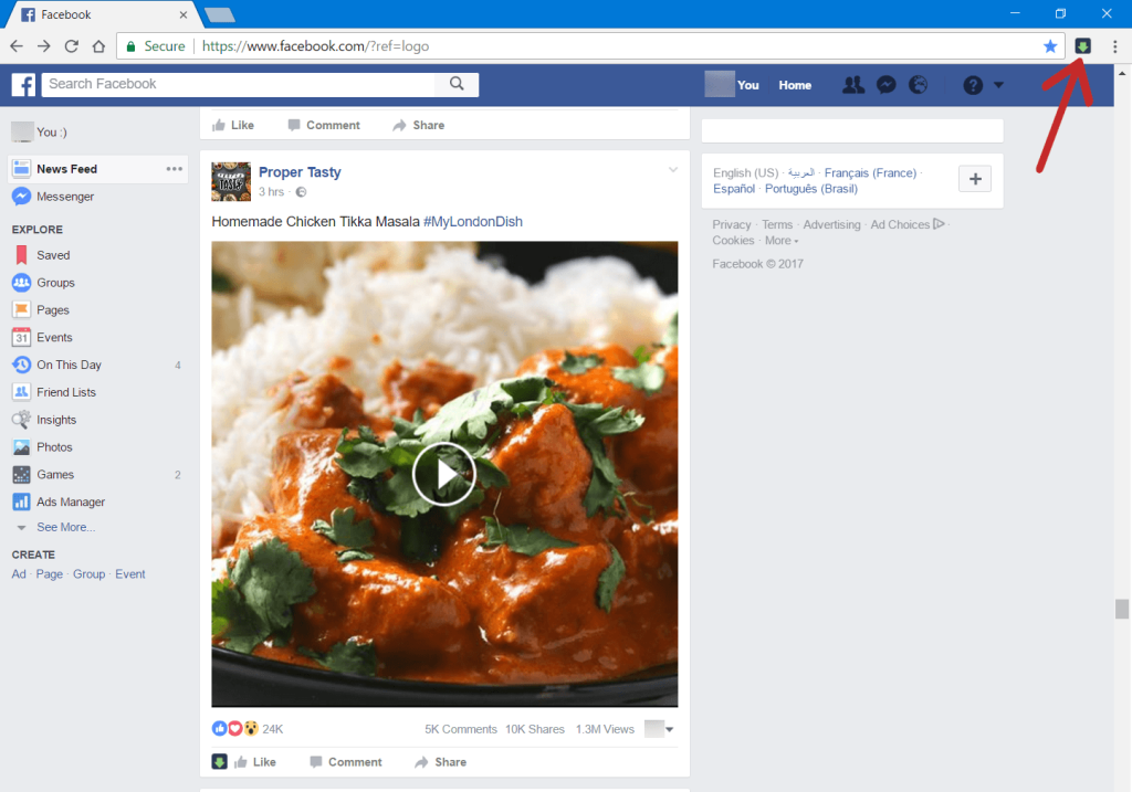 Télécharger des vidéos Facebook